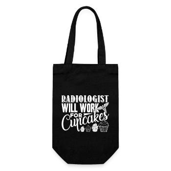 Radiologist Works For Cupcakes - Gift Bag for Bottles - black - Front