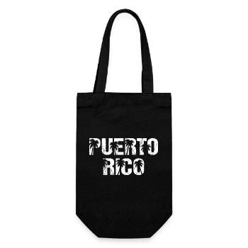 Puerto Rico Palmen - Geschenkbeutel für Flaschen - Schwarz - Vorne