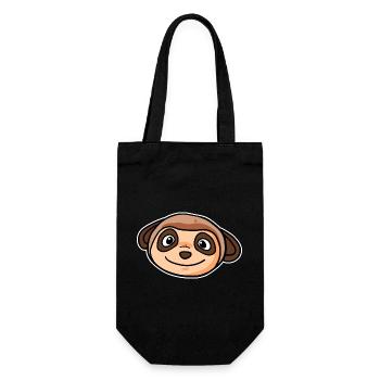 Tête d’animal suricate - Sac à bouteille - noir - Devant