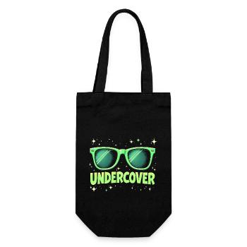 Sunglasses & Costume - Funny Motif - Gift Bag for Bottles - black - Front