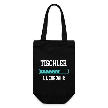 Tischler Ausbildung 1 Lehrjahr 1. Ausbildungsjahr - Geschenkbeutel für Flaschen - Schwarz - Vorne