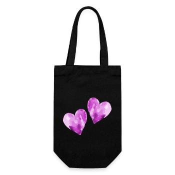 Herzen Verliebt Valentinstag - Geschenkbeutel für Flaschen - Schwarz - Vorne