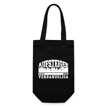 Aufsteiger 2025 Verbandsliga Aufstieg Fußball - Geschenkbeutel für Flaschen - Schwarz - Vorne