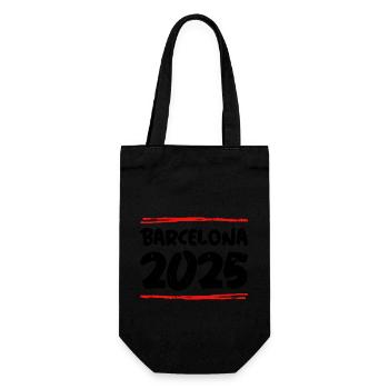 Barcelona 2025 Spruch - Geschenkbeutel für Flaschen - Schwarz - Vorne