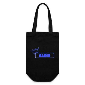 Alina - Geschenkbeutel für Flaschen - Schwarz - Vorne
