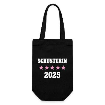 Schusterin 2025 Neuer Job Arbeit Ausbildung Lehre - Geschenkbeutel für Flaschen - Schwarz - Vorne