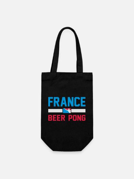Beer Pong France - Geschenkbeutel für Flaschen - Schwarz