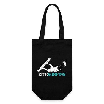 Ride the Wind – Kitesurf Style - Gift Bag for Bottles - black - Front