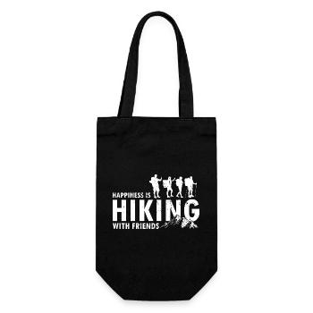 Happiness Hiking Friends Trail Crew Outdoors - Gift Bag for Bottles - black - Front