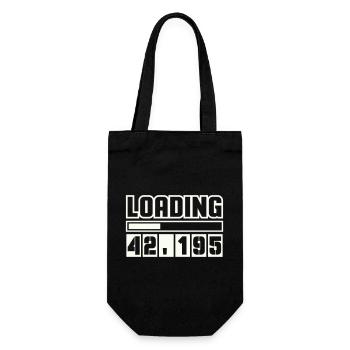 Loading 42,195 Marathon - Geschenkbeutel für Flaschen - Schwarz - Vorne