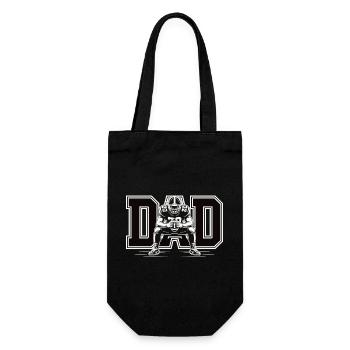 Football Dad T-Shirt - Football Motif for Fans - Gift Bag for Bottles - black - Front