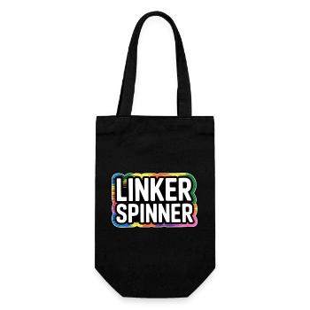 Linker Spinner Spruch – Politischer Humor mit Halt - Geschenkbeutel für Flaschen - Schwarz - Vorne