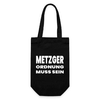 Metzger - Geschenkbeutel für Flaschen - Schwarz - Vorne