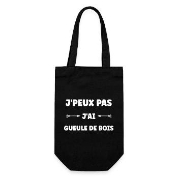 Ich kann nicht. Ich habe einen Kater. - Geschenkbeutel für Flaschen - Schwarz - Vorne