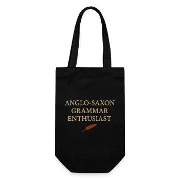 Ancient English Runic Alphabet - Gift Bag for Bottles - black - Front