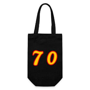 70. 70 ANS. 70e ANNIVERSAIRE. ANNIVERSAIRE 70 ANS. - Sac à bouteille - noir - Devant