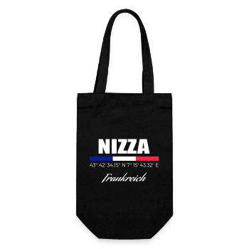 Nizza - Geschenkbeutel für Flaschen - Schwarz - Vorne
