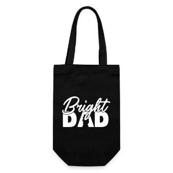 Bright Dad Funny Papa Fathes Day Pun Gift - Gift Bag for Bottles - black - Front