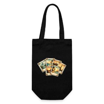 Cartes postales vintage Coucher de soleil tropiques - Sac à bouteille - noir - Devant