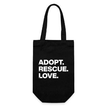 ADOPTER, SAUVER, AIMER, ANIMAL AMOUR, ADOPTION D’ANIMAUX DE COMPAGNIE w - Sac à bouteille - noir - Devant