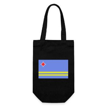 Aruba flag - Gift Bag for Bottles - black - Front