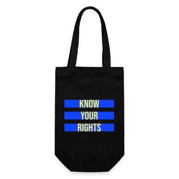 Know Your Rights Aktivismus Gerechtigkeit Freiheit - Geschenkbeutel für Flaschen - Schwarz - Vorne