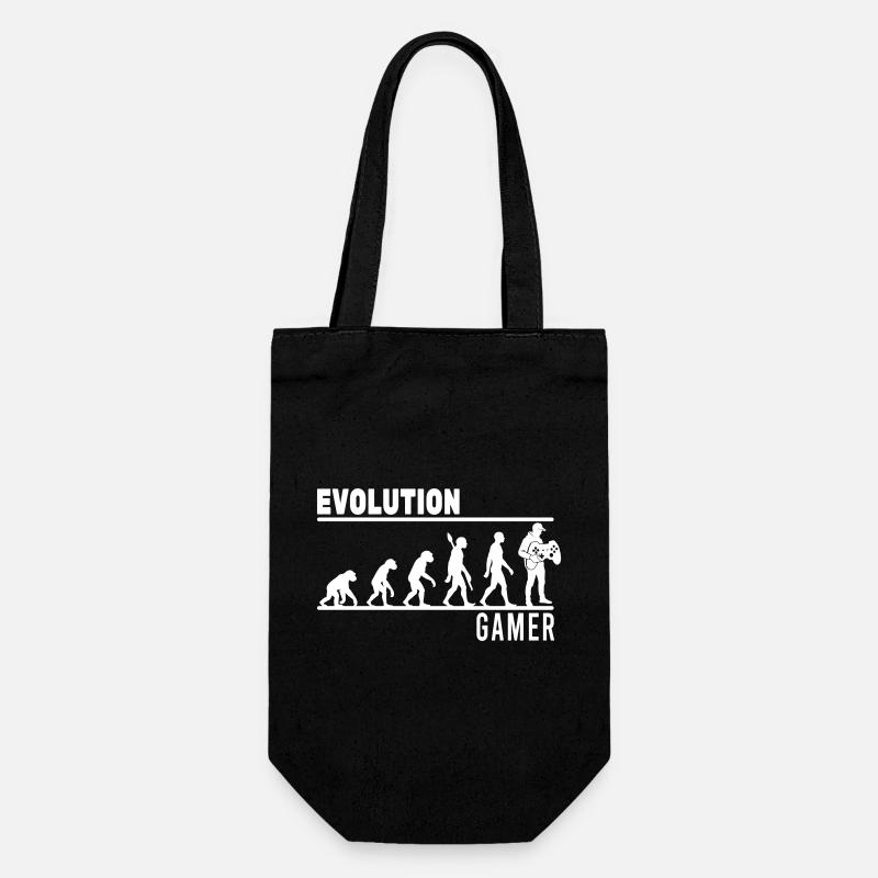 evolution gamer - Geschenkbeutel für Flaschen - Schwarz
