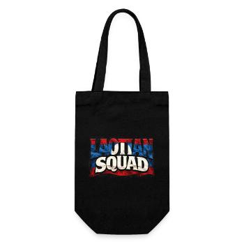 Laos Laotische Wurzel Laotian Squad - Geschenkbeutel für Flaschen - Schwarz - Vorne