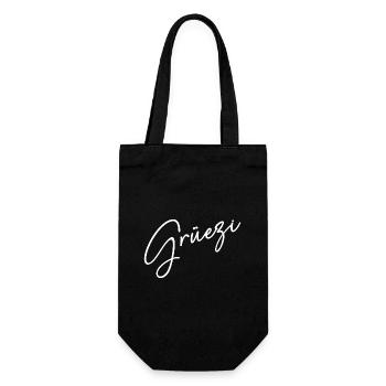Grüezi - Hopp Schwiiz - Schweiz - Switzerland - Gift Bag for Bottles - black - Front