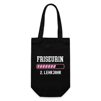 Hairdresser training 2 year apprenticeship second year apprenticeship - Gift Bag for Bottles - black - Front