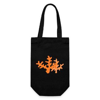 Récif corallien orange résumé - Sac à bouteille - noir - Devant