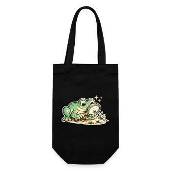 Détective grenouille à la recherche d’indices - Sac à bouteille - noir - Devant