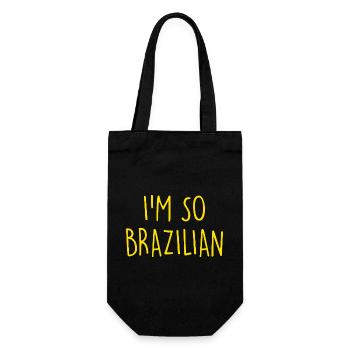 I'm so Brazilian Brazil Brasilien - Gift Bag for Bottles - black - Front