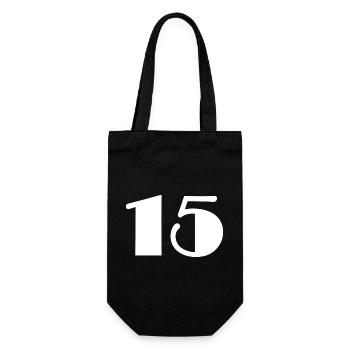 15. 15 YEARS. 15th ANNIVERSARY. 15 YEAR ANNIVERSARY. - Gift Bag for Bottles - black - Front