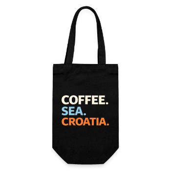 Café. Mer. Croatie (Hrvatska). - Sac à bouteille - noir - Devant
