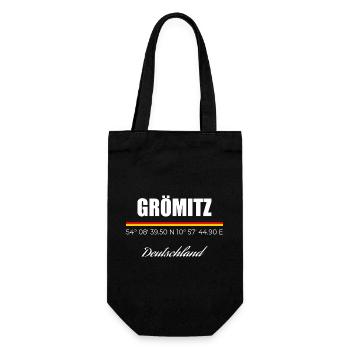 Grömitz - Geschenkbeutel für Flaschen - Schwarz - Vorne
