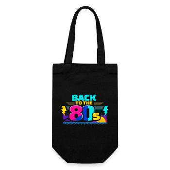 Retour aux années 80 néon - Sac à bouteille - noir - Devant