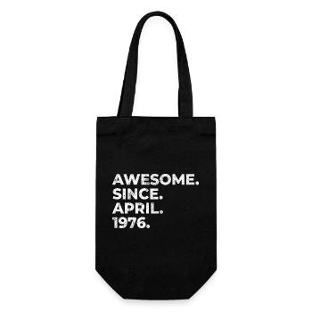 Awesome since April 1976 | Geburtstag | Geschenk - Geschenkbeutel für Flaschen - Schwarz - Vorne