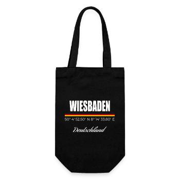 Wiesbaden - Geschenkbeutel für Flaschen - Schwarz - Vorne
