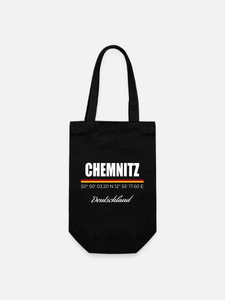 Chemnitz - Geschenkbeutel für Flaschen - Schwarz