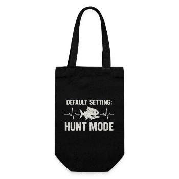 Hunt Mode Active | Piranha Angler Humor - Gift Bag for Bottles - black - Front