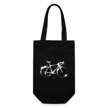 Rennrad Tusche Kunst Illustration Radsport - Geschenkbeutel für Flaschen - Schwarz - Vorne