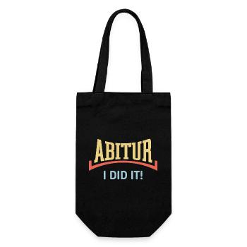 Abitur – I Did It! (Abiturient / Konkav / White) - Gift Bag for Bottles - black - Front
