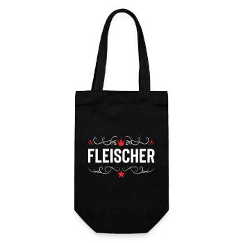 Fleischer Beruf - Geschenkbeutel für Flaschen - Schwarz - Vorne