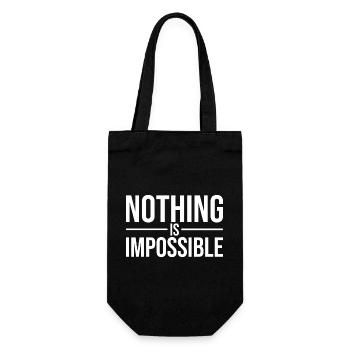 Nothing Is Impossible Bold Typography - Gift Bag for Bottles - black - Front