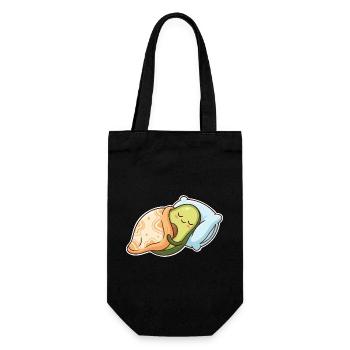 Avocado Schlafen - Geschenkbeutel für Flaschen - Schwarz - Vorne