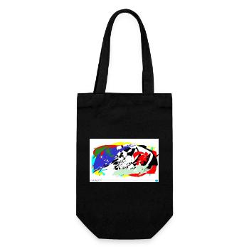 Lignes de batailles de couleur - Sac à bouteille - noir - Devant