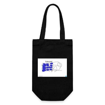 Motif d’alimentation solaire en bleu - Sac à bouteille - noir - Devant