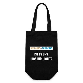 1933-1945 = 2033-2045 – Ist Es Das … (NEG 3C) - Geschenkbeutel für Flaschen - Schwarz - Vorne