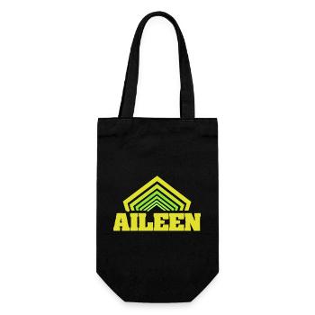 Frauenname Aileen - Geschenkbeutel für Flaschen - Schwarz - Vorne